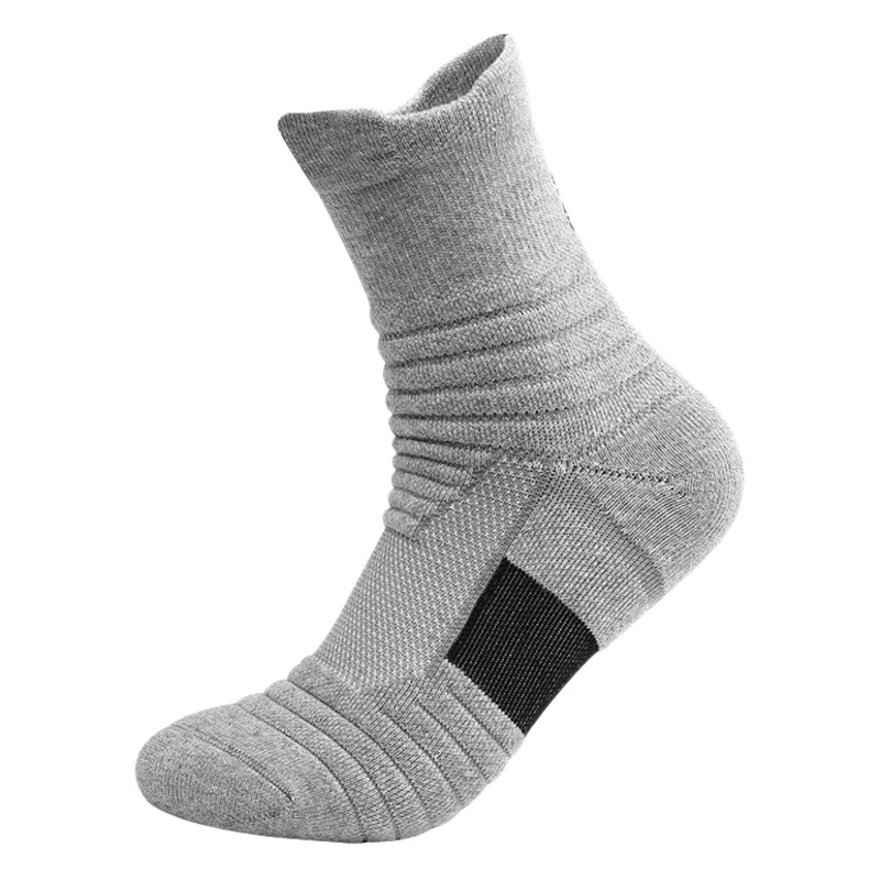 Calcetines de Baloncesto de los hombres engrosada toalla inferior Terry calcetines Calcetines de élite media-longitud de alto-top corriendo al aire libre calcetines deportivos