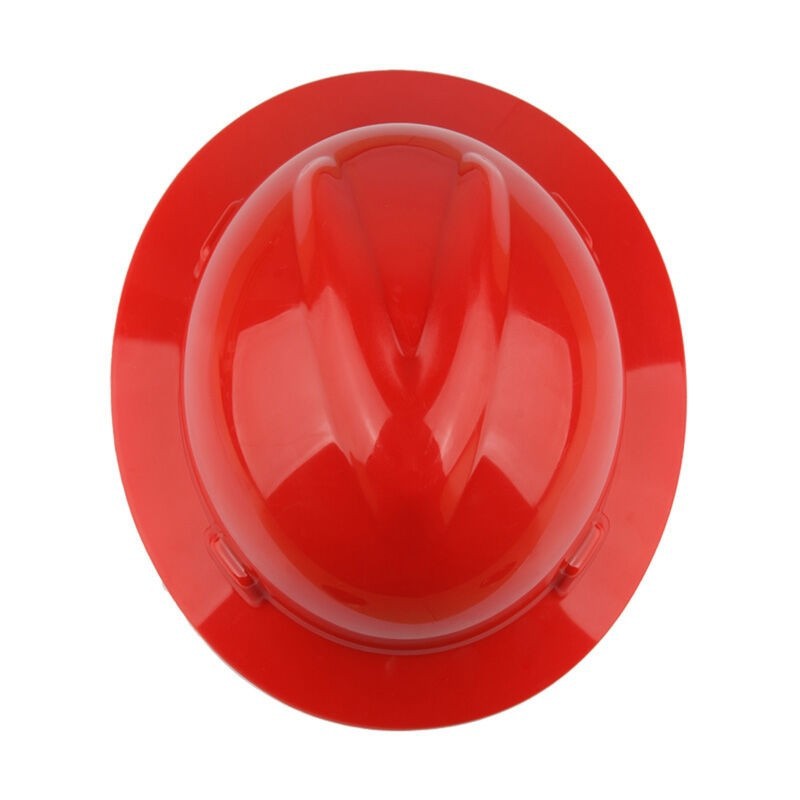 固安捷1561大沿PE安全帽宽边夏季遮阳旋钮式帽衬建筑工地