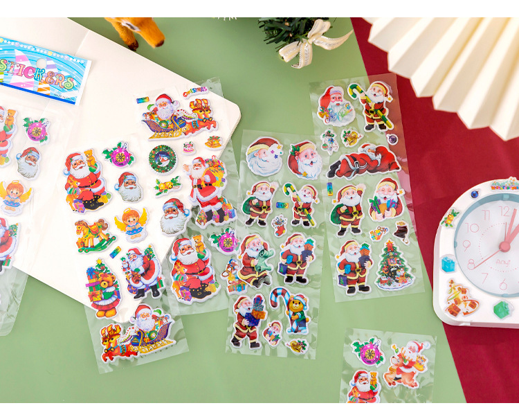 Cute Cartoon Children's Christmas Paste Stickers Christmas Decoration display picture 3