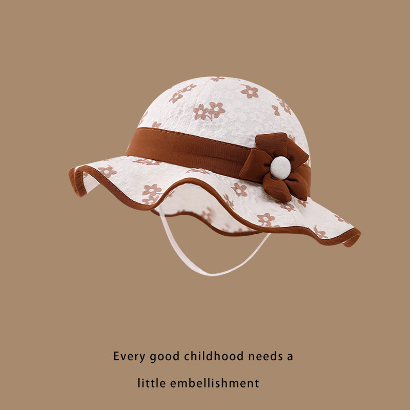 Sombrero de bebé primavera y otoño bebé princesa gorro de pescador lindo super lindo gorro de verano de niñas gorro de algodón sombrero sombrero de sol