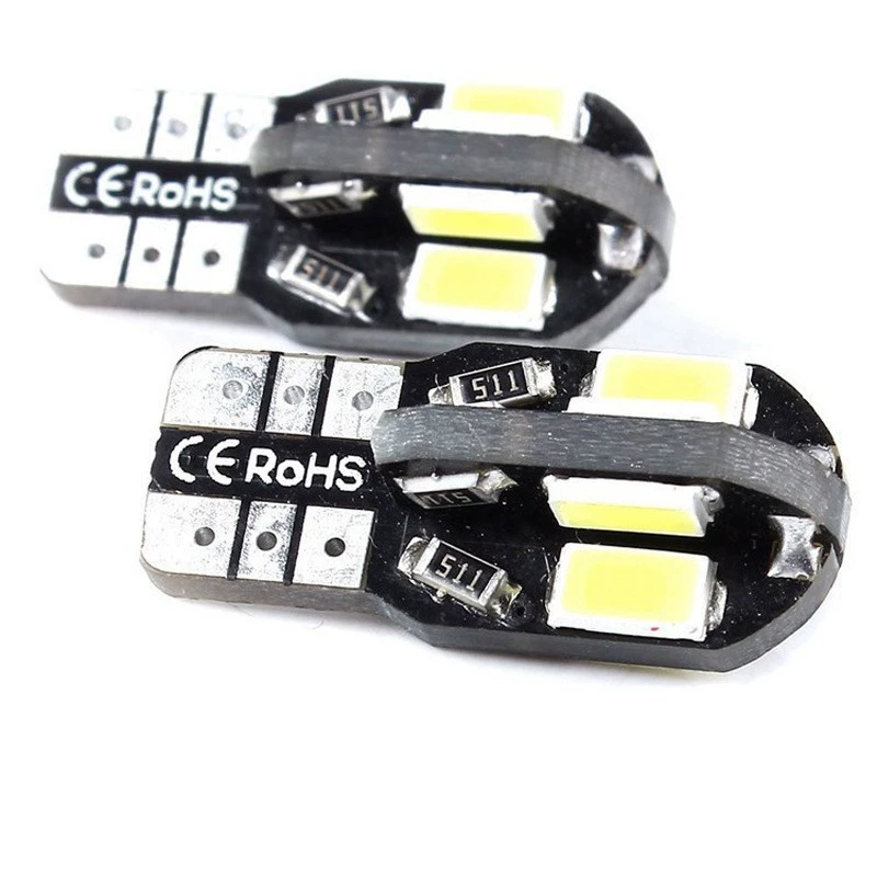 Car LED T10 5630 8SMD decoding width light license plate light reading light license plate light W5W