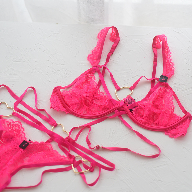 Canada La se * za sexy ultra-thin underwear binding style French small padded thin women's bra suit