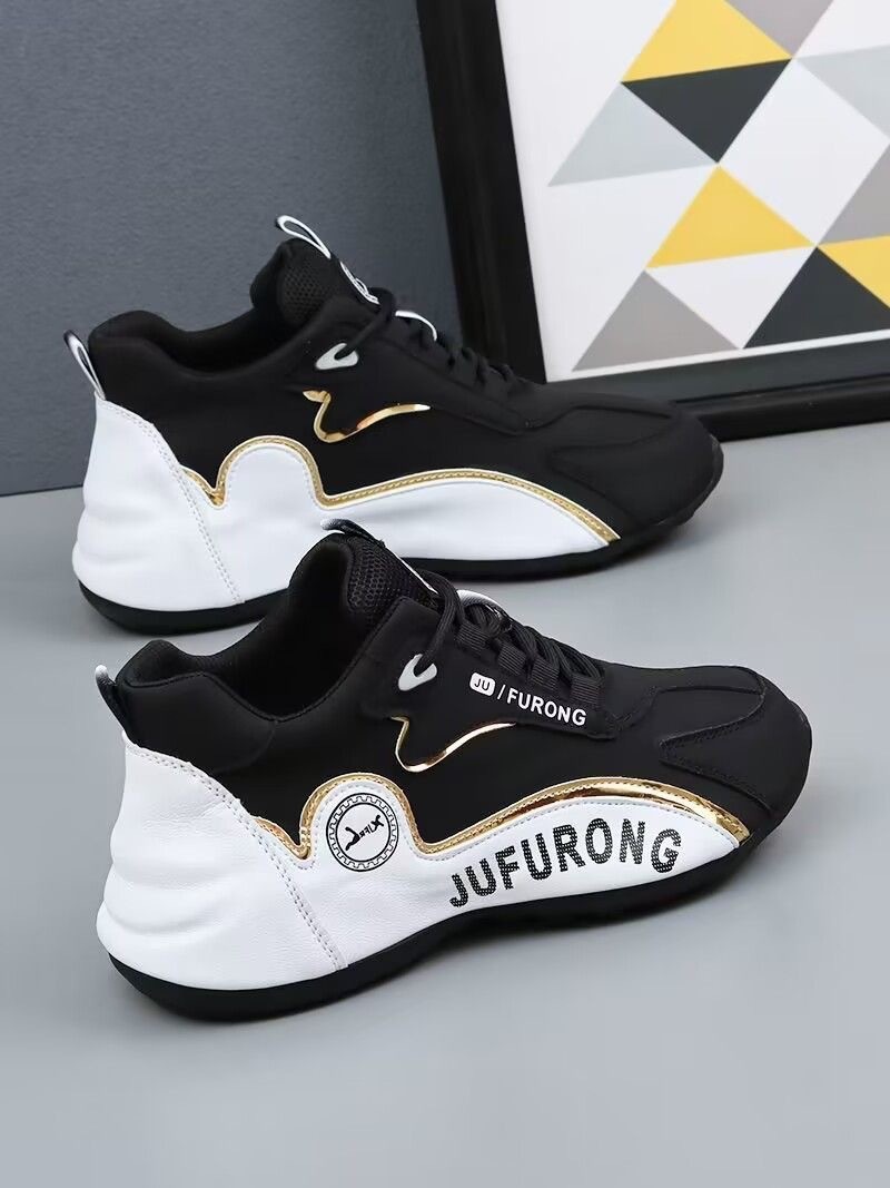 Chaussures pour hommes, baskets blanches unisexes épaisses, chaussures de sport tendance pour le printemps, style populaire sur TikTok, chaussures de papa pour couples_voghion.com