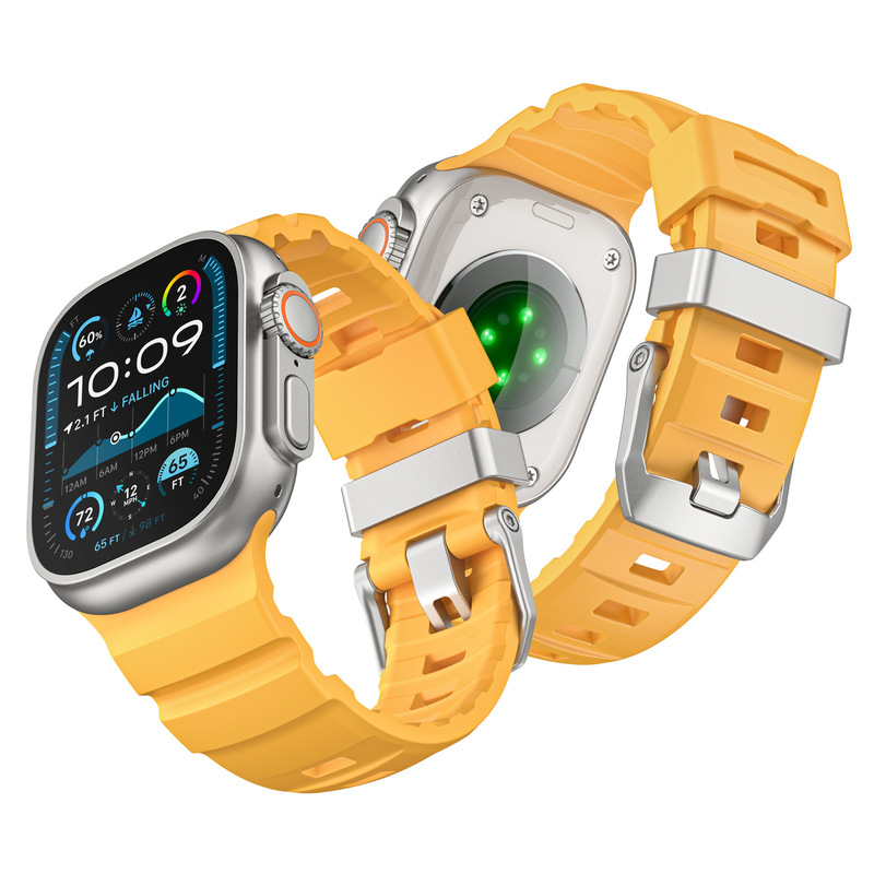 iwatch Apple watch Wild Trail フッ素ゴムストラップ ウルトラ Apple watch ストラップ 49MM S10 世代箱入りに適しています。|undefined