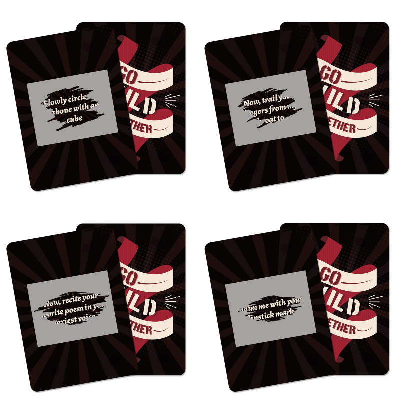 GO WILD New Cross-Border 46-Piece Couple Interactive Game Creative Anniversary Gift Scratch-Off Cards_voghion.com