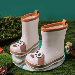 2024 new children's rain boots boys and girls kindergarten baby waterproof outdoor water shoes small and medium children's rain boots wholesale