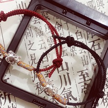 新款kt猫手链女小众设计本命年手工编织新年红绳手链闺蜜圣诞礼物