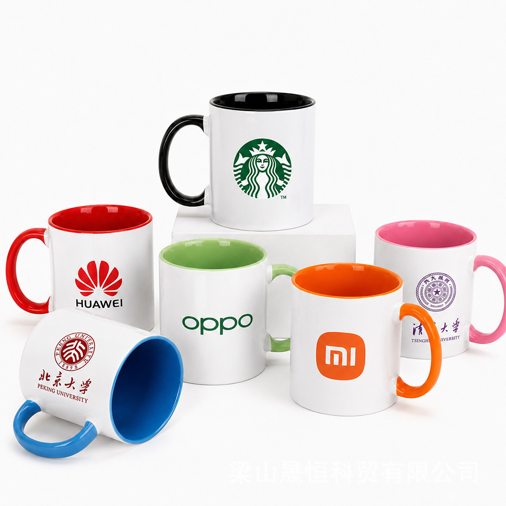 Fabricante de suministro de tazas de cerámica tazas de recubrimiento de color tazas de sublimación de color tazas de transferencia de calor patrón personalizado tazas image 12