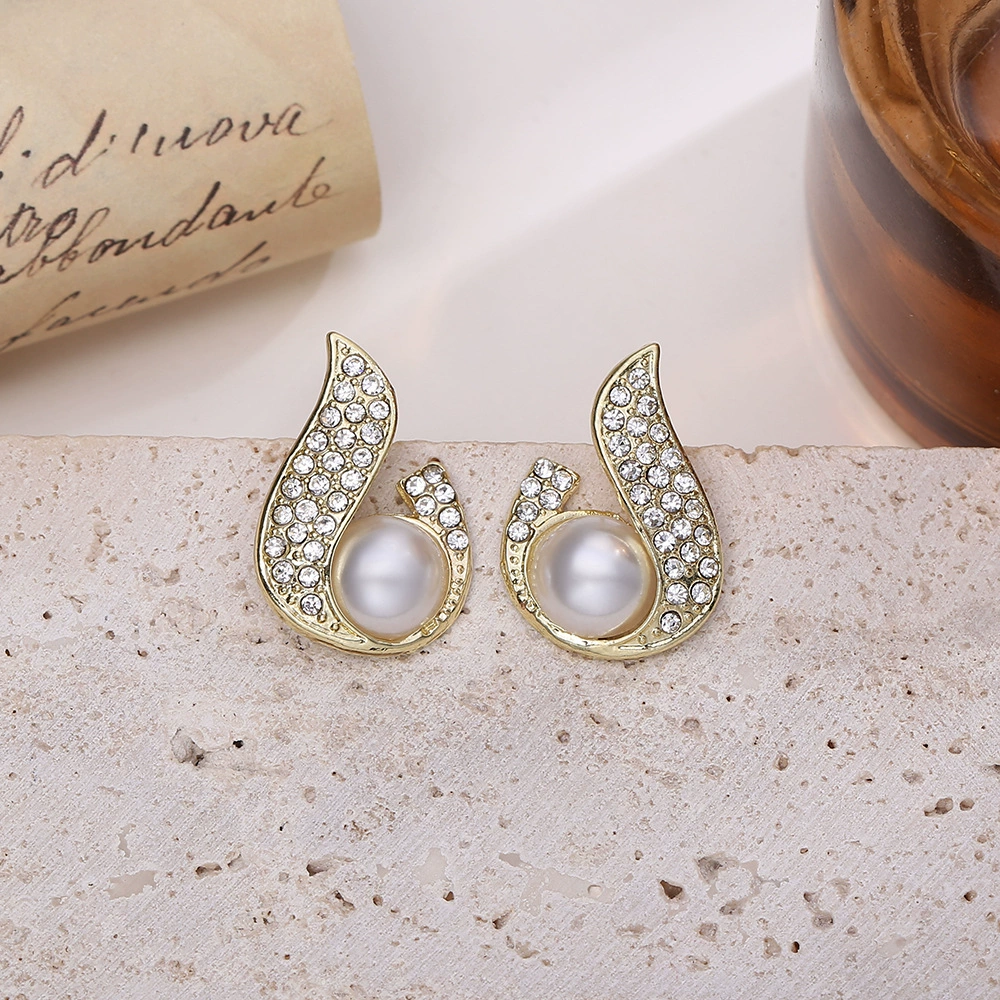 Серебряная игла, модные серьги из жемчага, серебро 925, образец 2023 года, интернет-знаменитость, яркий запоминающийся стиль