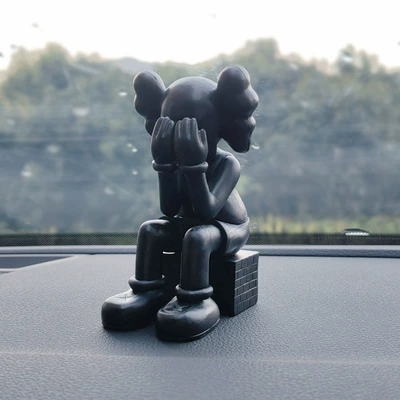 Men's Car Car Interior Accessories Decoration Creative Portable Women's Bag Doll Car Decoration (Car ornaments) - black-coas-height-about-10cm