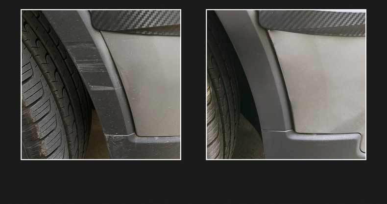 Car wheel eyebrow front bumper plastic parts scratch repair paint repair black spray paint matt paint supplies black technology