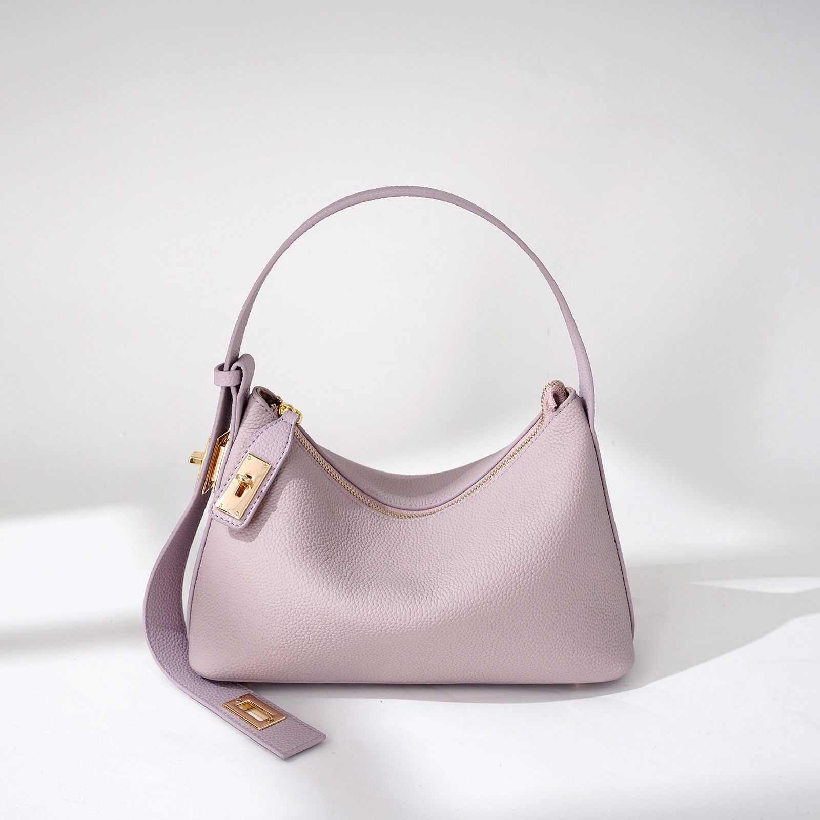 Niche Design Spring Luxury Togo Cowhide Handbag - High-End Leather Pillow Underarm Shoulder Bag For Women - Thumbnail 2