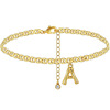 Fashionable ankle bracelet with letters, bamboo summer pendant, suitable for import, European style, wholesale