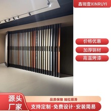 跨境瓷砖样品展示架木地板展架岩板板材斜抽拉架可调节抽拉多功能