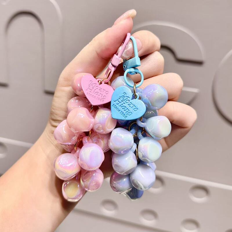 Creative Acrylic Grape Chain Keychain Beaded Bracelet Female Pendant Creative Couple Car Bag Hanging Ornaments Wholesale Creative Acrylic Grape Chain Keychain Beaded Bracelet Female Pendant Creative Couple Car Bag Hanging Ornaments Wholesale