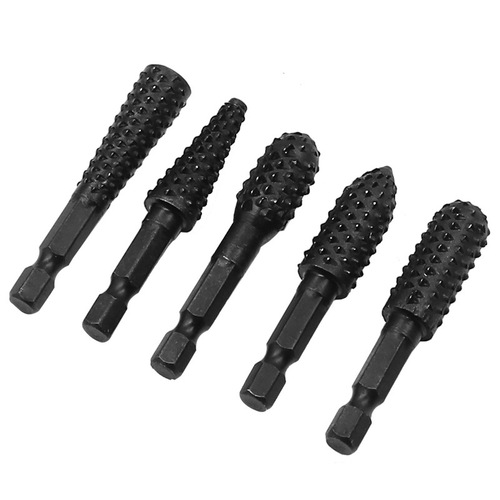 Hexagonal handle 10-piece set wolf tooth rotary wood file, woodworking grinding rotary file, electric sanding head