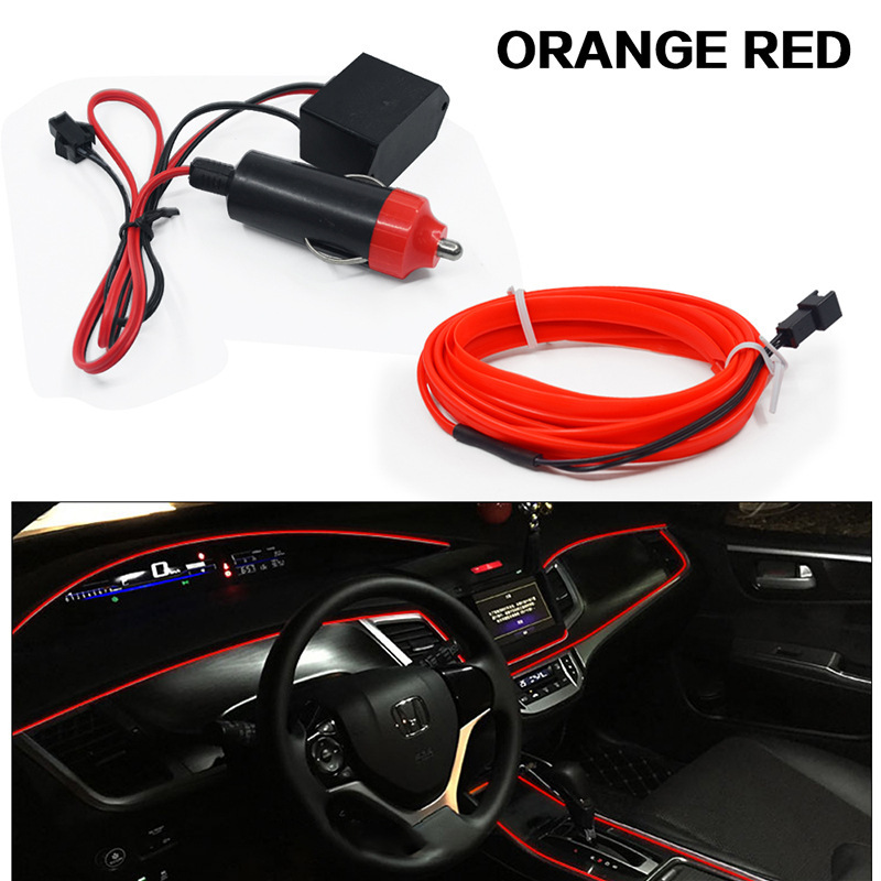 Car atmosphere light car interior led light bar usb atmosphere Cold Light Car modification wiring-free wireless light strip