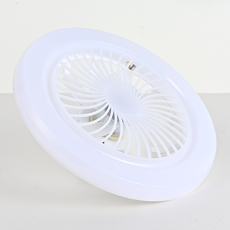 Lámpara de Techo con Ventilador LED de Tres Colores con Montaje de Tornillo E27 para Sala de Estar, con Control Remoto, Lámpara de Ventilador Inteligente para Cocina y Dormitorio, Bombilla Regulable