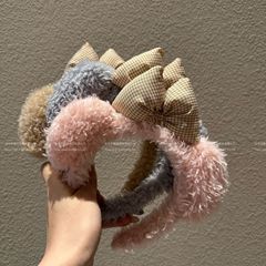 かわいいぬいぐるみリボン女性漫画洗顔ヘッドバンドメイクアップマスクリボンヘアアクセサリーヘアピン新しい秋と冬