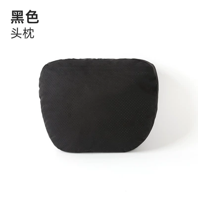 Suede Car Lumbar Cushion, Car – Headrest - black-single-headrest-dupont-cotton-core-suede-breathable-perforation