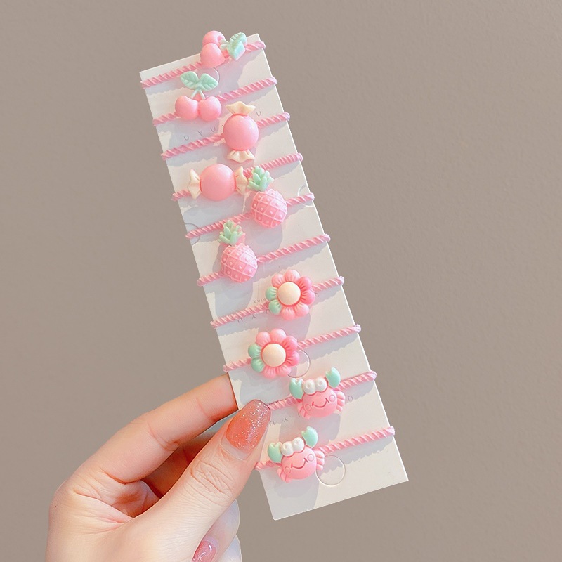 Banda de pelo de pulgar lindo para niños accesorios de corbata de pelo de bebé cuerda de pelo de bebé niña alta elástica no duele el cabello tocado de banda de goma