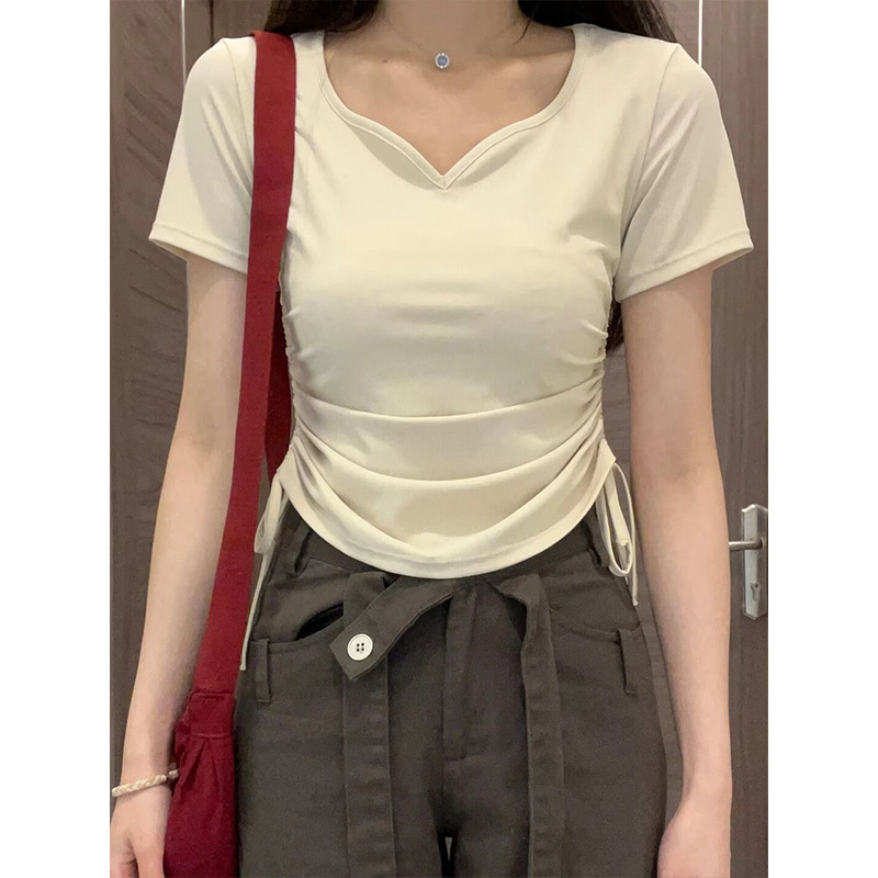 Summer fitted short short sleeve T-shirt