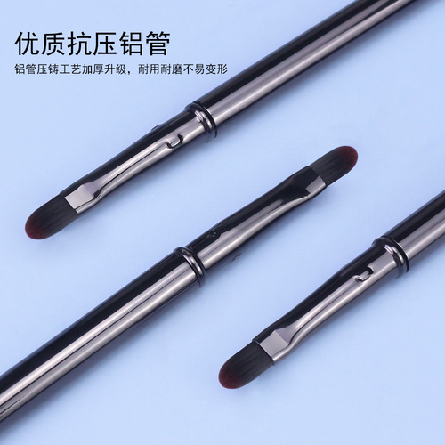 New style lip brush with soft bristles and cover, portable lipstick brush, lip film brush, gloss brush, lipstick comb, glitter beauty makeup tool
