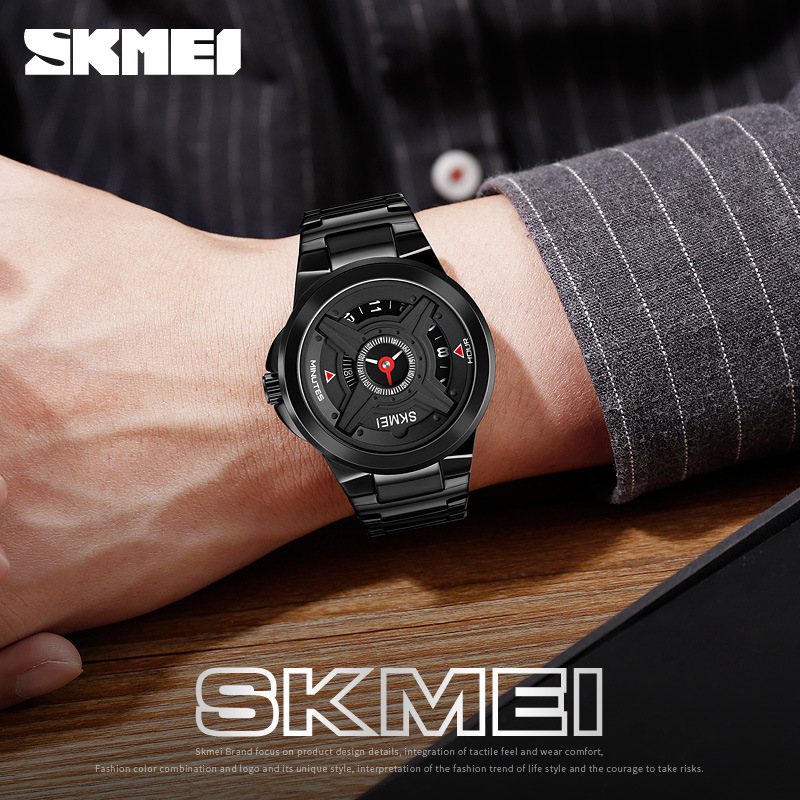 Skme hombres concepto cuarzo reloj giradiscos estudiante creativo deportes personalidad diez mil reloj hombres 1699