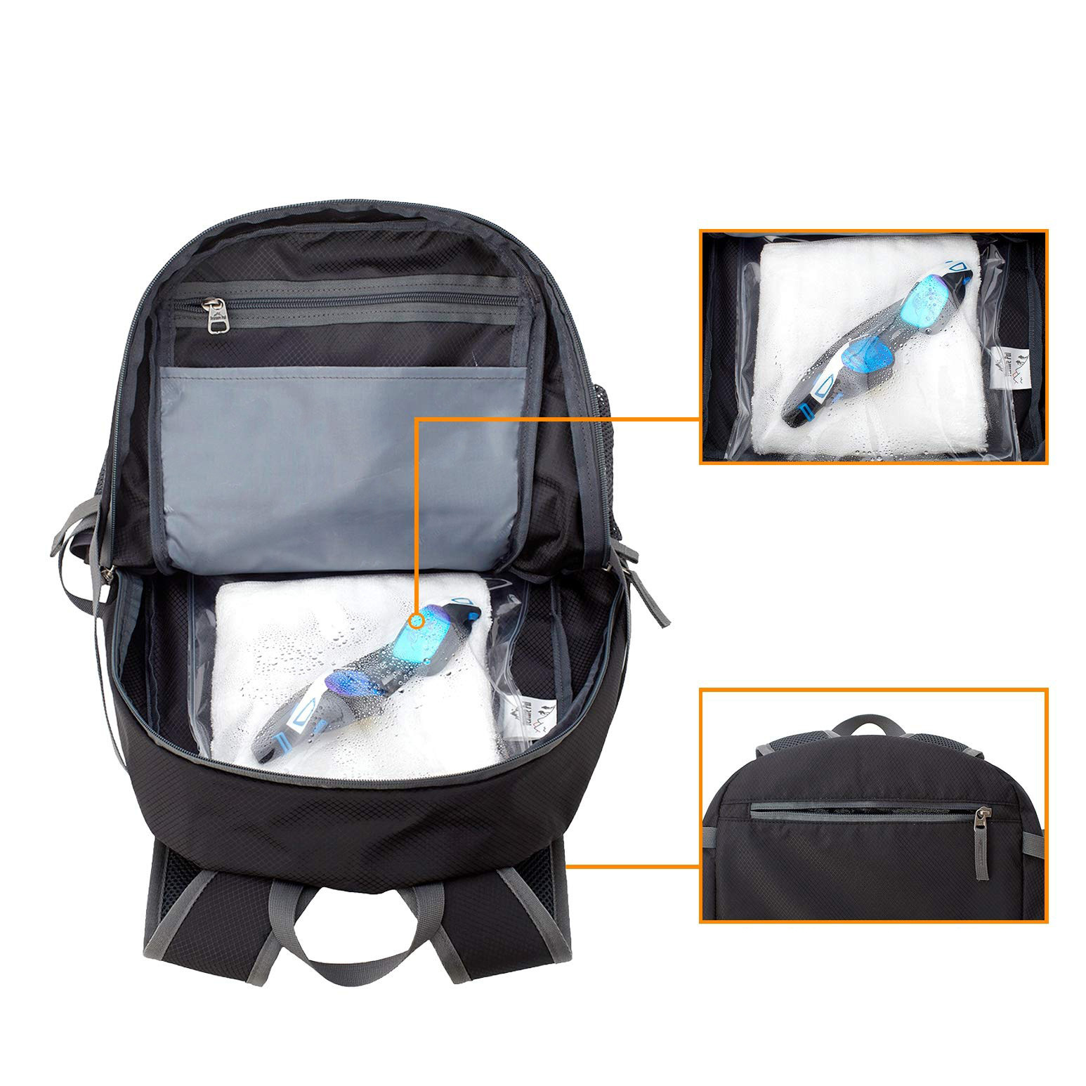 Mochila Plegable Ligera para Senderismo, 40L, Ciclismo, Camping, Exterior