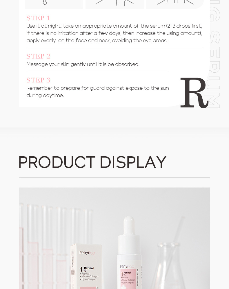 FENYI LAB Fenyi Retinol Essence 17ml Facial Care Moisturizing and Hydrating Cross-border Skin Care Product undefined