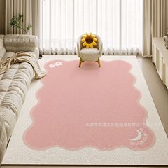 粉色简约爬行垫pvc客厅地垫可擦免洗防水爬爬垫子一抹净满铺垫子