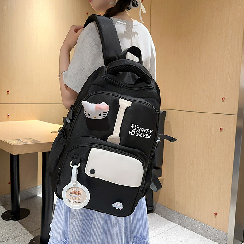 Mochila escolar para estudiantes de primaria, nueva ropa ligera para mujeres, mochila para estudiantes de secundaria para niñas, mochila escolar de gran capacidad para estudiantes de secundaria en el campus