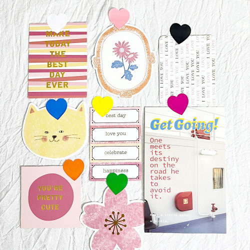 Manufacturer wholesale foreign trade blank love stickers self-adhesive rolls of heart-shaped sticker labels 500 pieces/roll