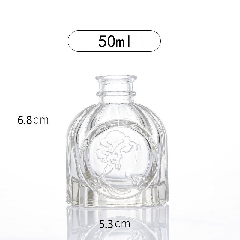 アロマボトル 美人頭アロマボトル飾り 50ml フラットスクエアアロマボトル クロスボーダー モンゴルパオ ローマ柱アロマ空ボトル|undefined