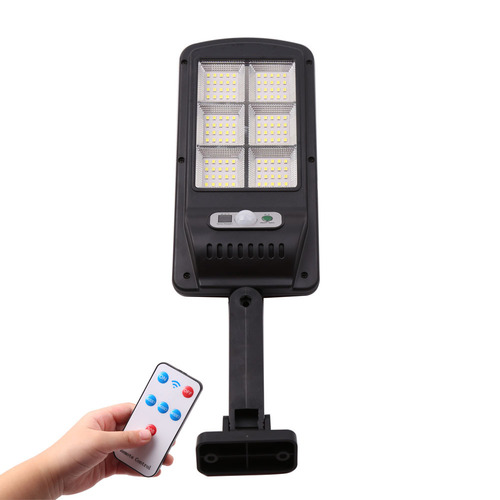 New Outdoor Solar Street Light Human Body Sensing Garden Wall Lamp Smart Remote Control Fence LED COB Small Street Light 