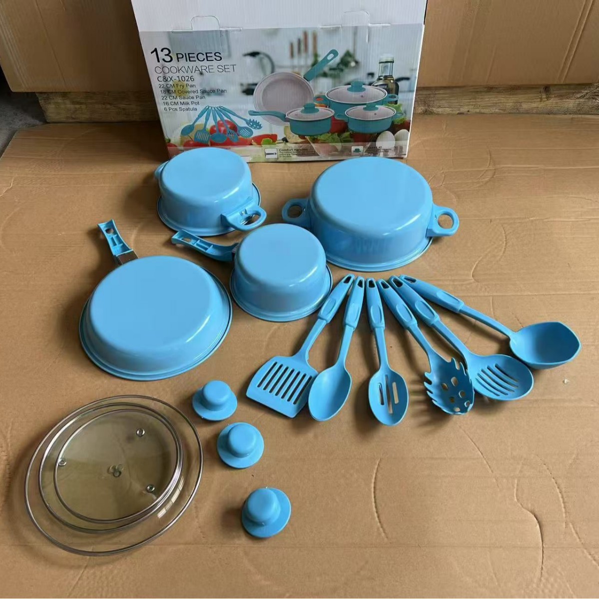 Hot sale 13 piezas de paneles, pala, paneles de paneles antiadherentes, paneles de regalos transfronterizos