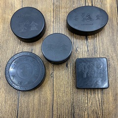 Wholesale 4-inch plastic inkstone for primary school students, training class plastic square inkstone with lid, Tai Chi Bagua Mohai inkstone