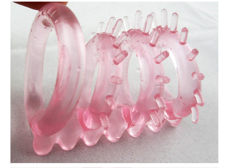 Crocodile Keel Vibrating Delay Ring Sleeve, TPE Male Masturbator, Pink — detail image 11