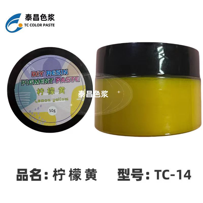 TC-14 글루 컬러 페이스트 레몬 옐로우, 오픈 병 50g