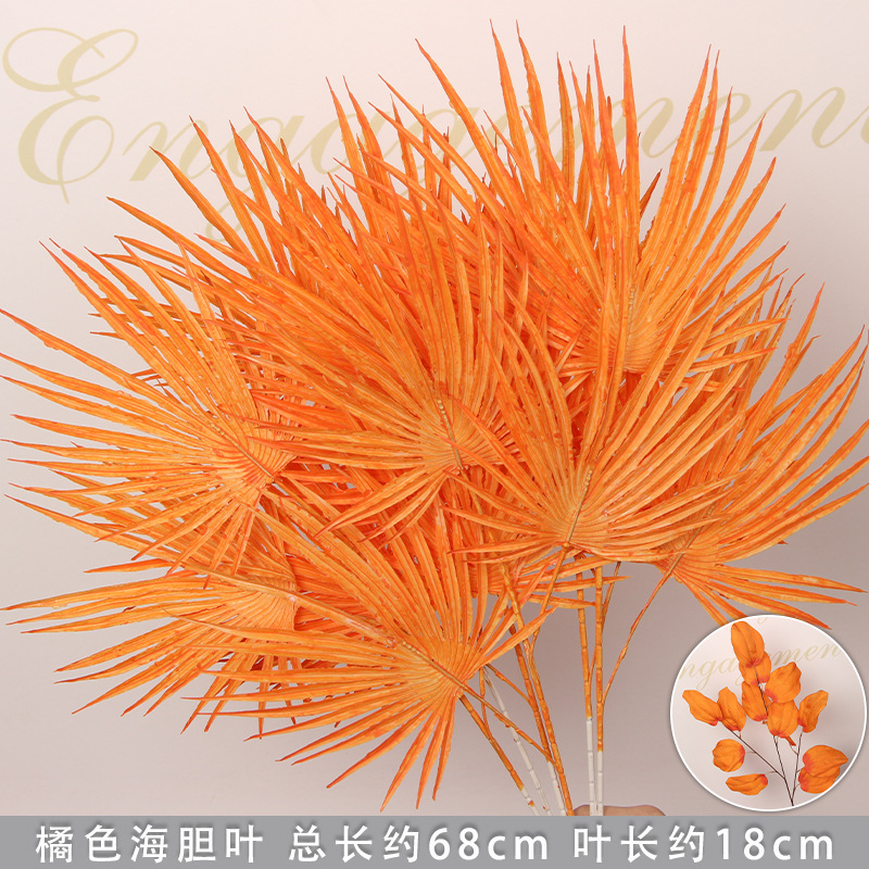 Flores de imitación naranja peonía naranja hortenida neblina orquídea flor flor de boda seda naranja
