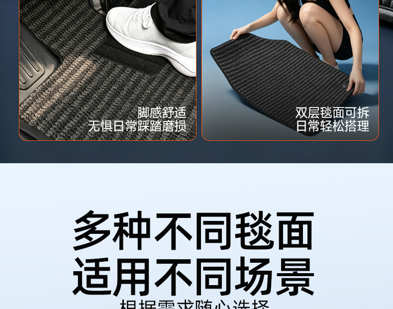 TPE injection-molded floor mats, 0 formaldehyde, one-piece molding, anti-fouling, easy to clean, universal half-cover car floor mats