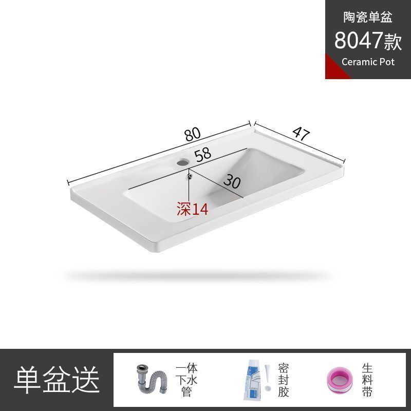 洗面台 浴室キャビネット 洗面台 半埋め込み型 高温セラミック一体型洗面台 シングル洗面台 浴室洗面台|undefined