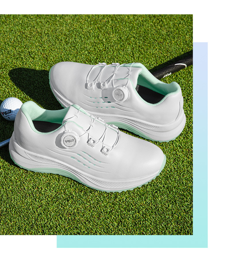 Giày golf nữ PGM mùa hè chống thấm, đế nhẹ không đinh — XZ373 [Loại hồi phục chậm] Màu trắng anh đào rơi, XZ373 [Loại hồi phục chậm] Gió trắng chi tiết 13