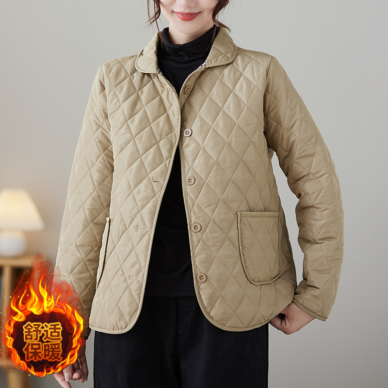 Off-Season Clearance Export Original Export Cut Label Women's Short Quilted down Jacket Light and Small Cotton-Padded Jacket Trendy