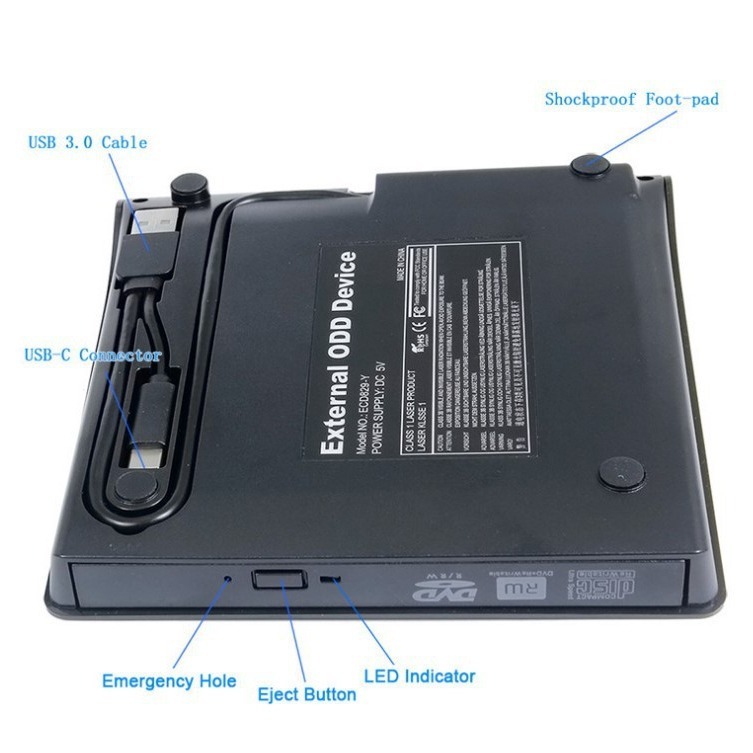 メーカー刻印機用ブラシ仕上げハードディスク外付け光学ドライブType-cモバイル外付けコンピュータ汎用ドライブ|undefined