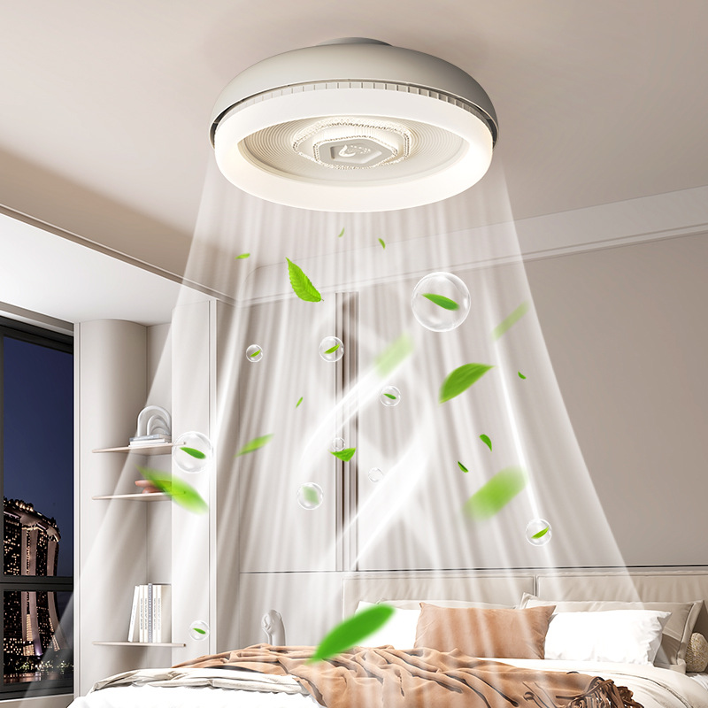 Full-Spectrum Bladeless Fan Light 2026 New Model Invisible Silent Bedroom Ceiling Fan for Master Bedroom Room Fan Chandelier