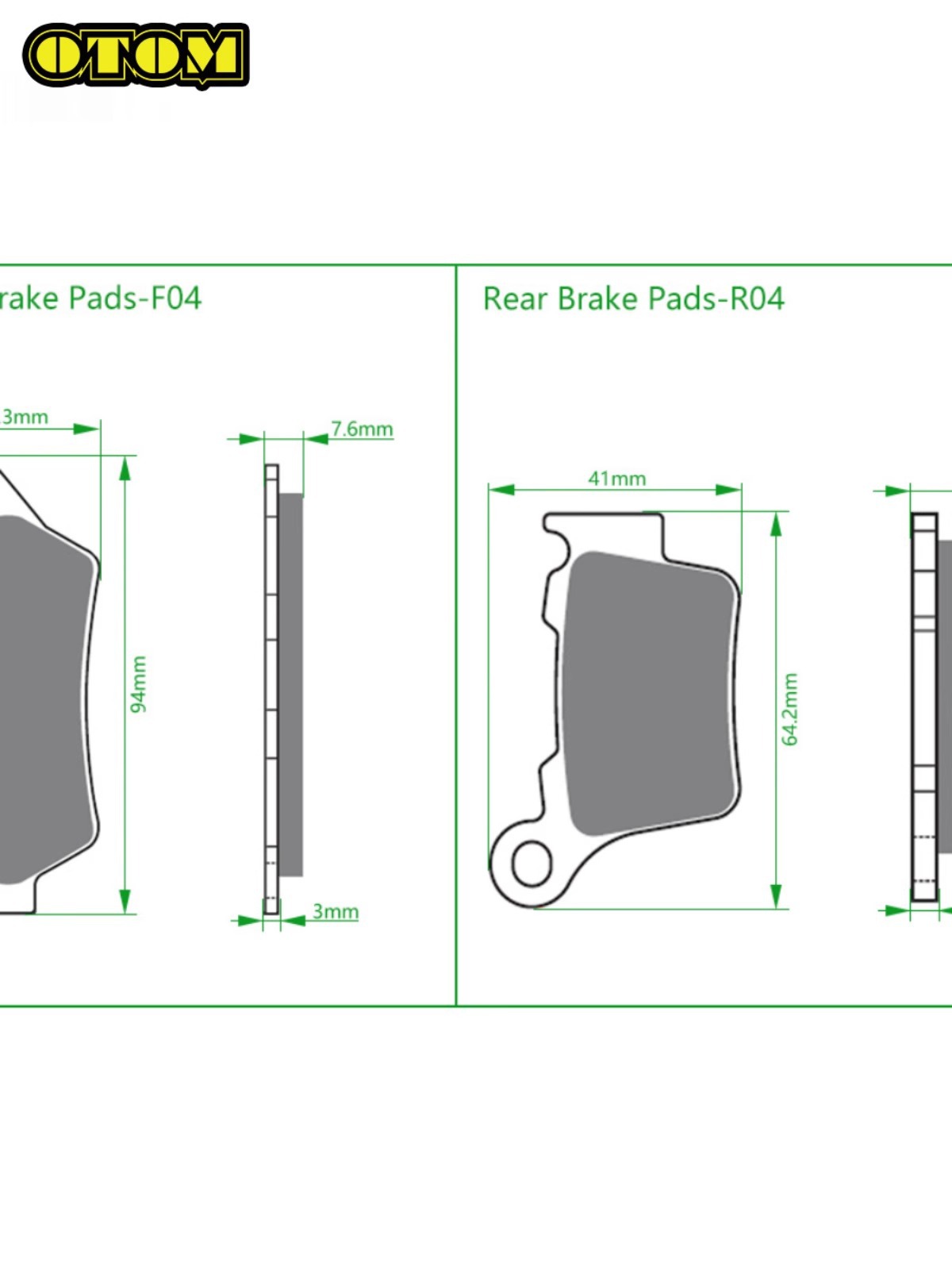 Keweisi brake shoe KTM husiwana constant ship off-road motorcycle front and rear brake pad disc brake pad