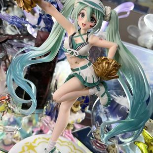 Hatsune Miku Figure Cheerleader Beautiful Girl Two-Dimensional Animation Home Decoration Desktop Case Ornament Gift