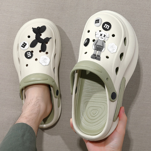 Women's Slip-on Hiking Shoes, Slip-Resistant EVA Sandals, Breathable Thick-Soled Sandals with Caps for Outdoor Wear, Men's Summer Wholesale