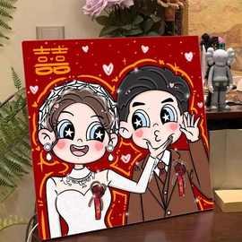 多生日转情侣礼物真人闺蜜设计装饰画手绘公主卡通风格星蝶